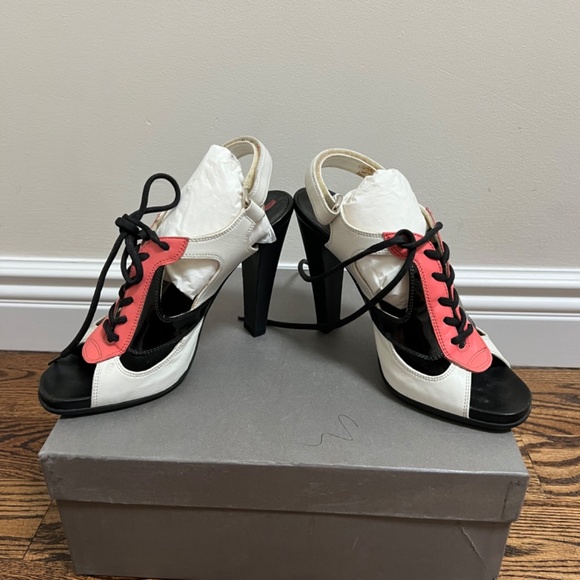 Prada Lace Up Front Sandals Size 39 - Picture 2 of 5